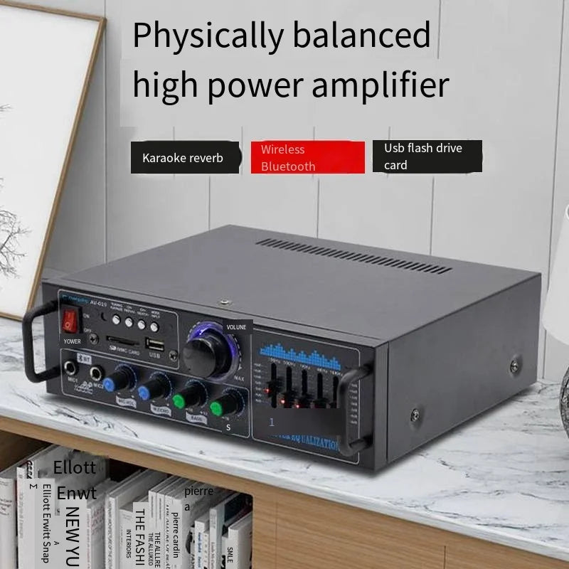 KTX-255187 HiFi Home Digital Amplifier 2*80W Bluetooth MP3 Subwoofer AMP 2.0 Channel Sound System
