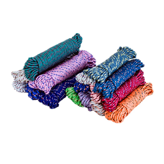 KTX-731923 6mm Durable Lightweight Braided Rope for Outdoor Camping - Eco-Friendly Polyester, Various Colours Available