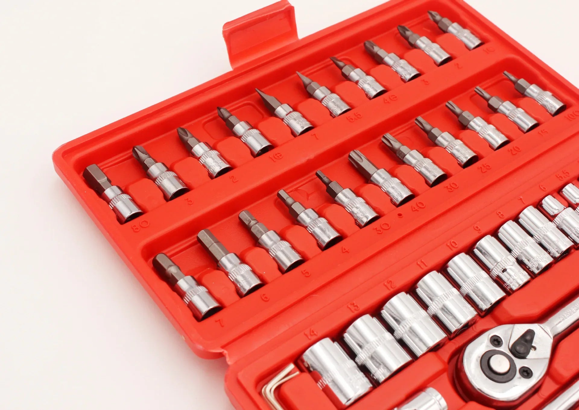 KTX-707219 46-Piece Professional Socket Wrench Set for Car Repair and Mechanics Tools