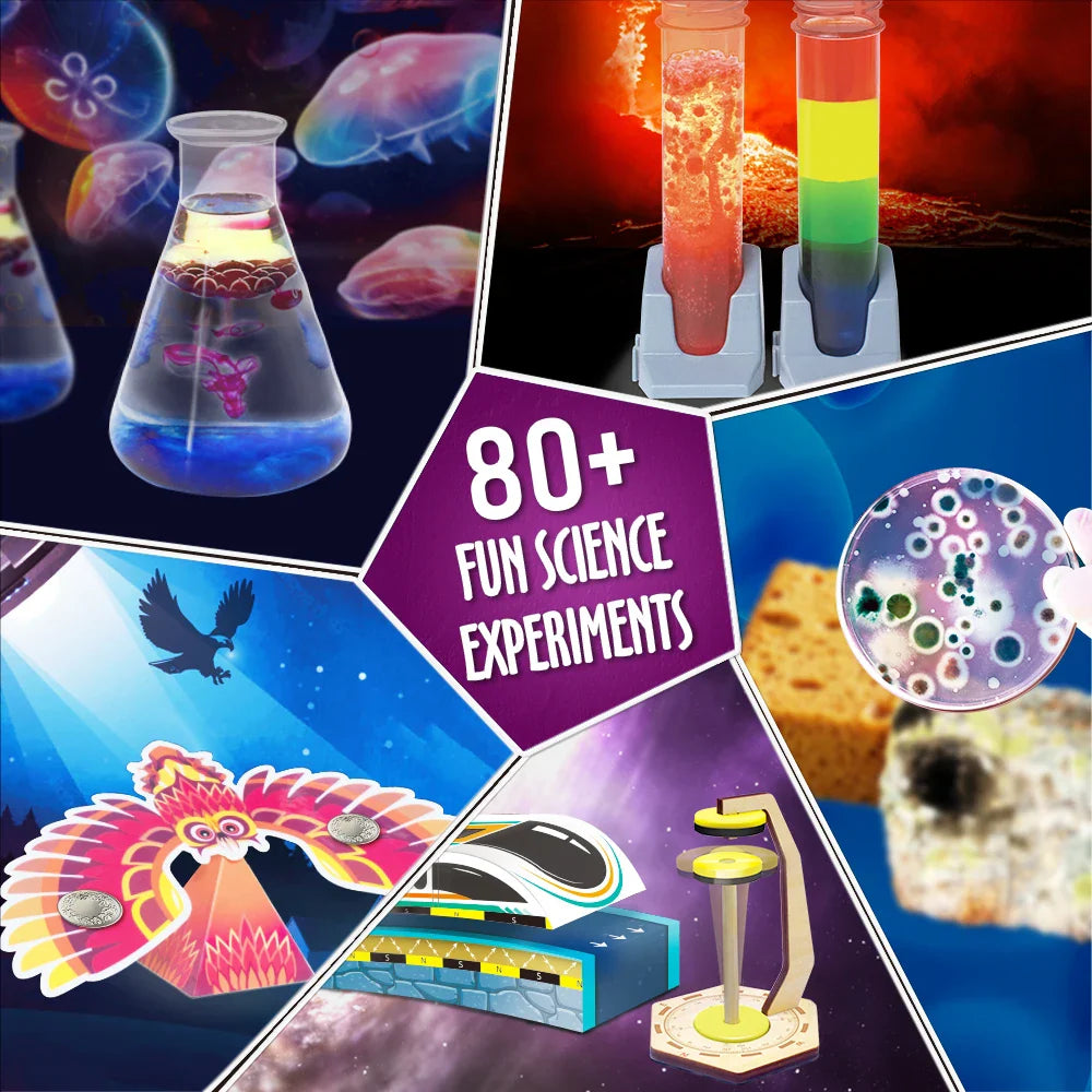 KTX-467731 80+ Science Experiments STEM Kit for Kids - Engaging Chemistry Learning Tool