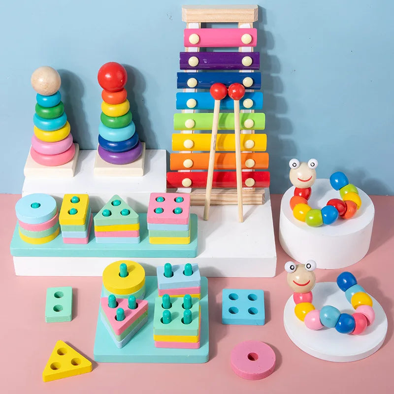 KTX-116499 Montessori Wooden Educational Toys for Kids - Early Learning Developmental Playset