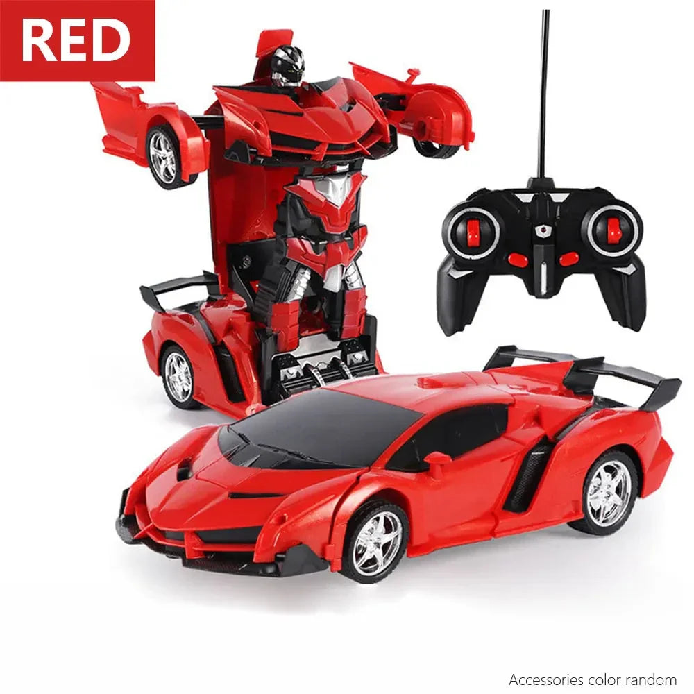 KTX-352787 2-in-1 Remote Control Car and Robot Transformation Model for Kids