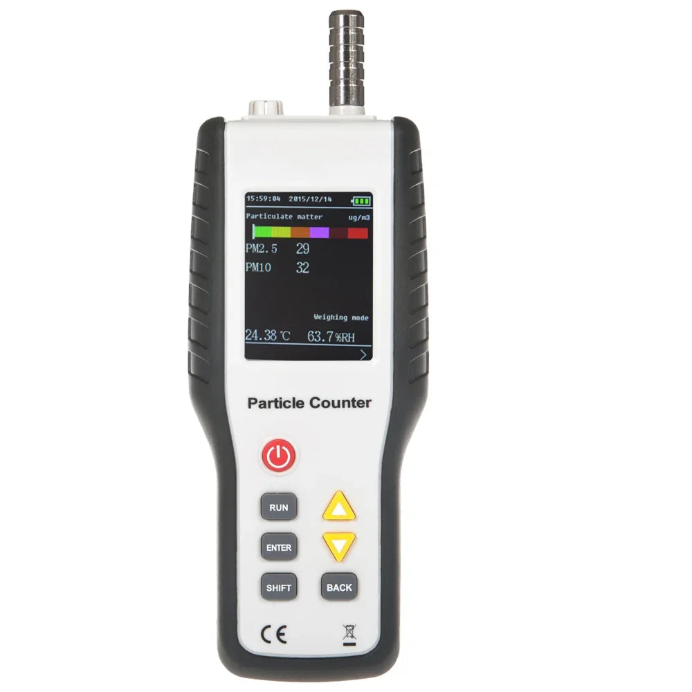 KTX-569555 High Sensitivity PM2.5 Air Quality Monitor - Handheld Dust Particle Counter with Temperature and Humidity Measurement