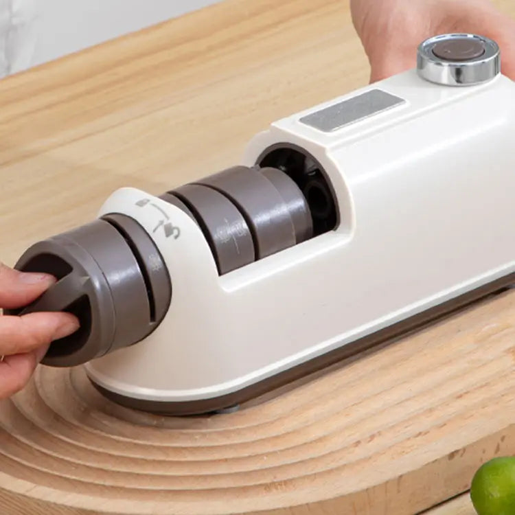 KTX-838547 2-Stage Electric Knife Sharpener for Quick Kitchen Knife Maintenance and Household Use