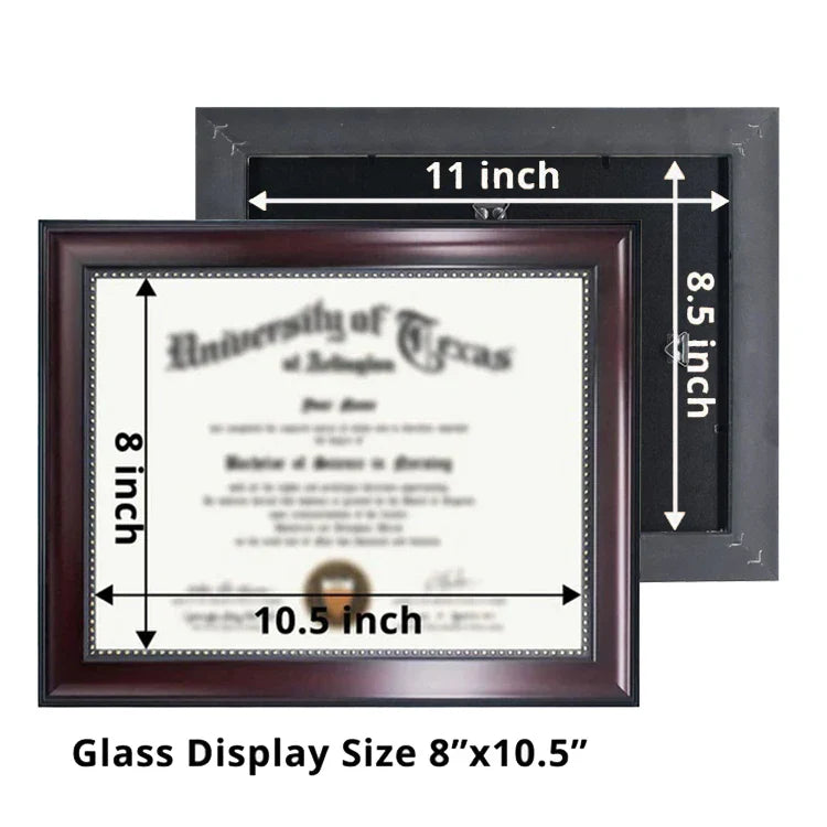 KTX-489043 A4 Graduation Certificate and Diploma Frame with Plastic and Metal Design