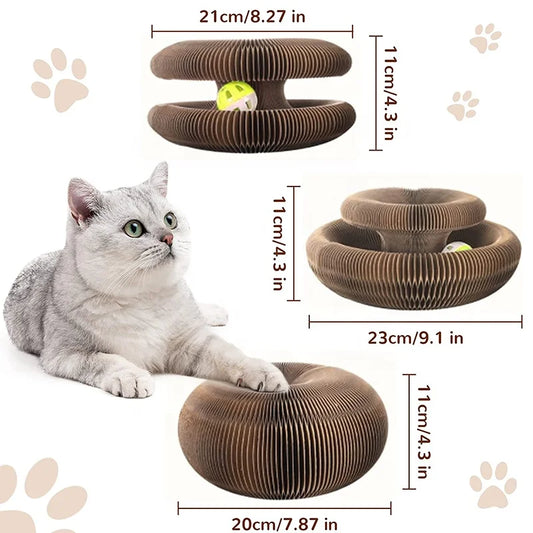KTX-898707 Interactive Corrugated Cardboard Cat Scratching Board for Engaging Play and Claw Maintenance
