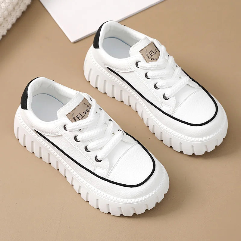 KTX-605971 XQ5858 New Women's Loafers Solid Color Sports Casual Shoes for Summer Breathable Increase Thick Sole Versatile Board Shoes for