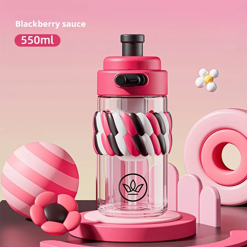 KTX-924627 500ml Glass Cup for Coffee and Boiling Water - Ideal for Students and On-the-Go Use