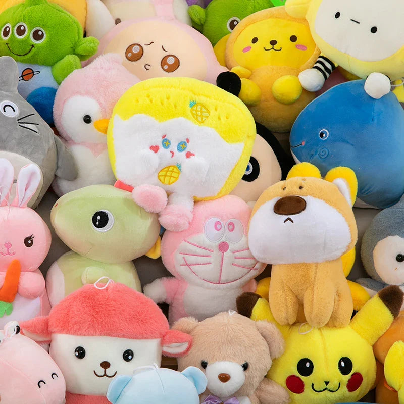 KTX-409427 Cute and Soft Mixed Plush Stuffed Animal Toys for Claw Machines (10-15cm)