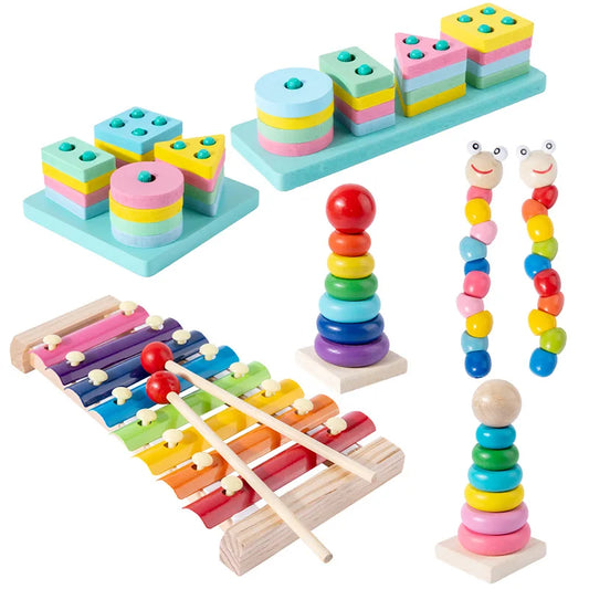 KTX-116499 Montessori Wooden Educational Toys for Kids - Early Learning Developmental Playset