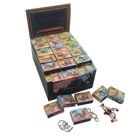 KTX-153875 Mini Wooden and Metal Brain Teaser Puzzle - 3D Educational Toy for Skill Development
