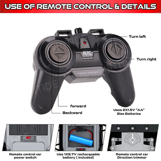 KTX-508947 1:18 2.4G Remote Control Drift Racing Buggy with 4WD & Interchangeable Wheels, Ready-to-Go Off-Road Truck