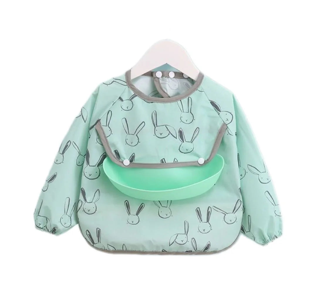 KTX-785619 Baby Bibs with PU Fabric Silicon Soft Mommy Loving Infants & Toddlers for Feeding Waterproof Warm Washable