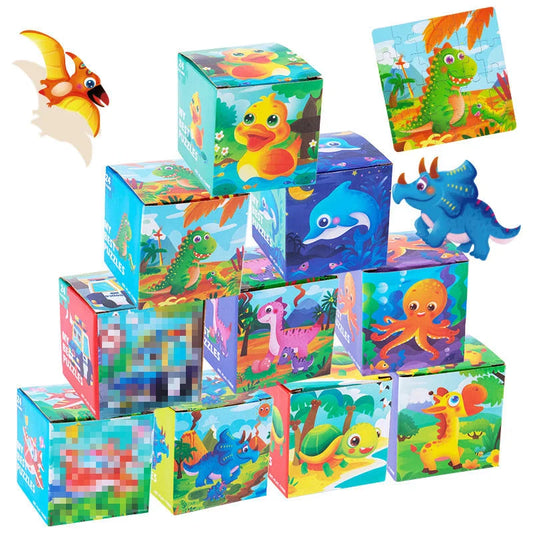 KTX-447635 24-Piece Wooden Jigsaw Puzzle for Early Childhood Education – Classic Montessori Toy for Babies, Kids, Boys and Girls