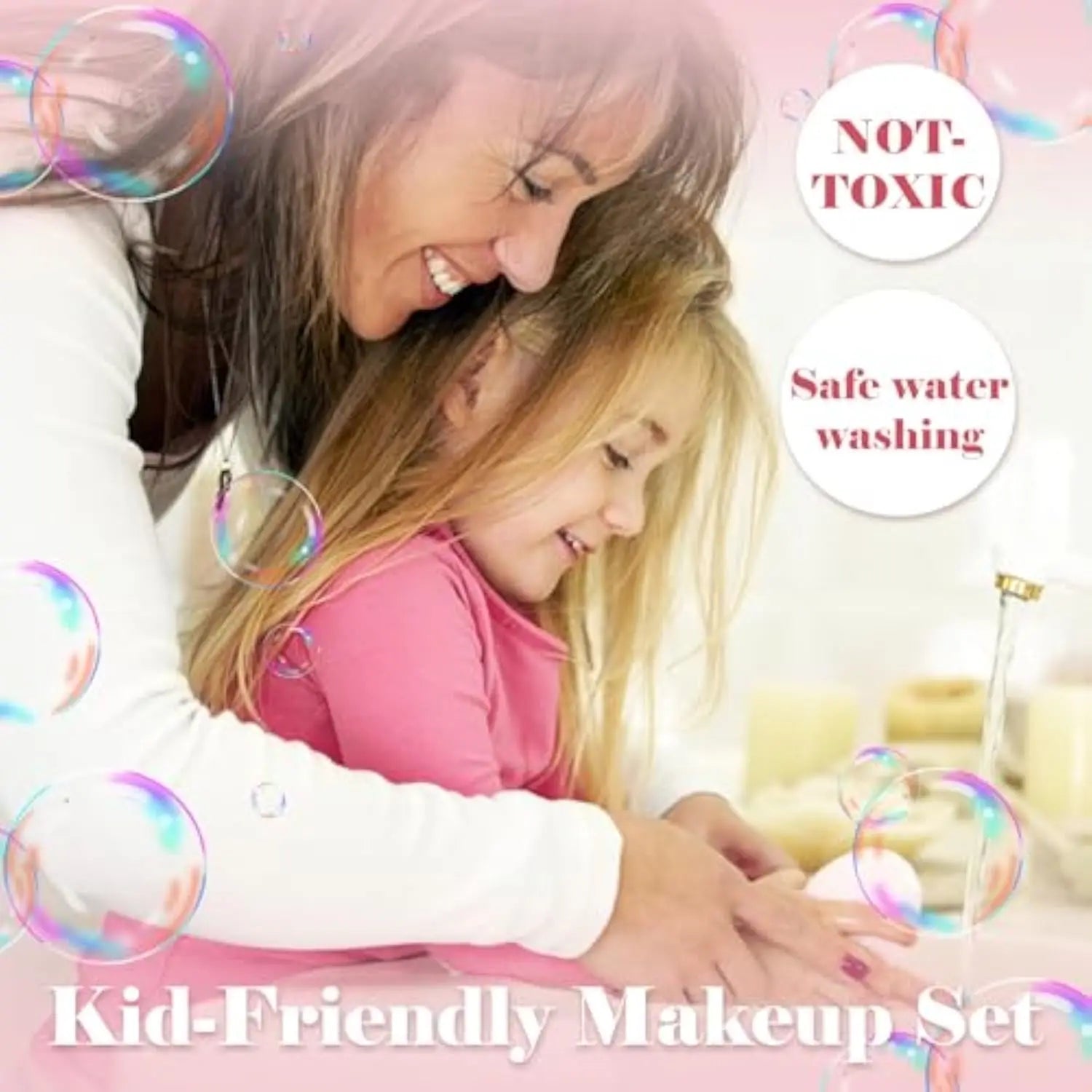 KTX-195923 Kids Washable Makeup Set for Pretend Play - Includes Realistic Cosmetics for Ages 2-13