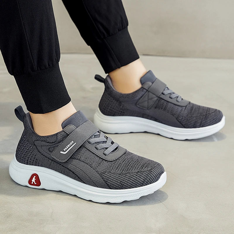 KTX-738195 B-22007 Men's Casual Comfortable Flats Men's Sneakers Lace-Up Mesh Shoes Lightweight Breathable