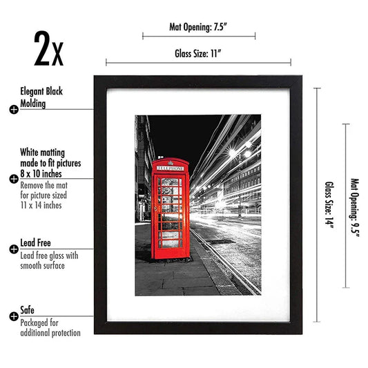 KTX-078867 Stylish A4 Black MDF Photo Frames in Custom Sizes for Home Wall Decoration