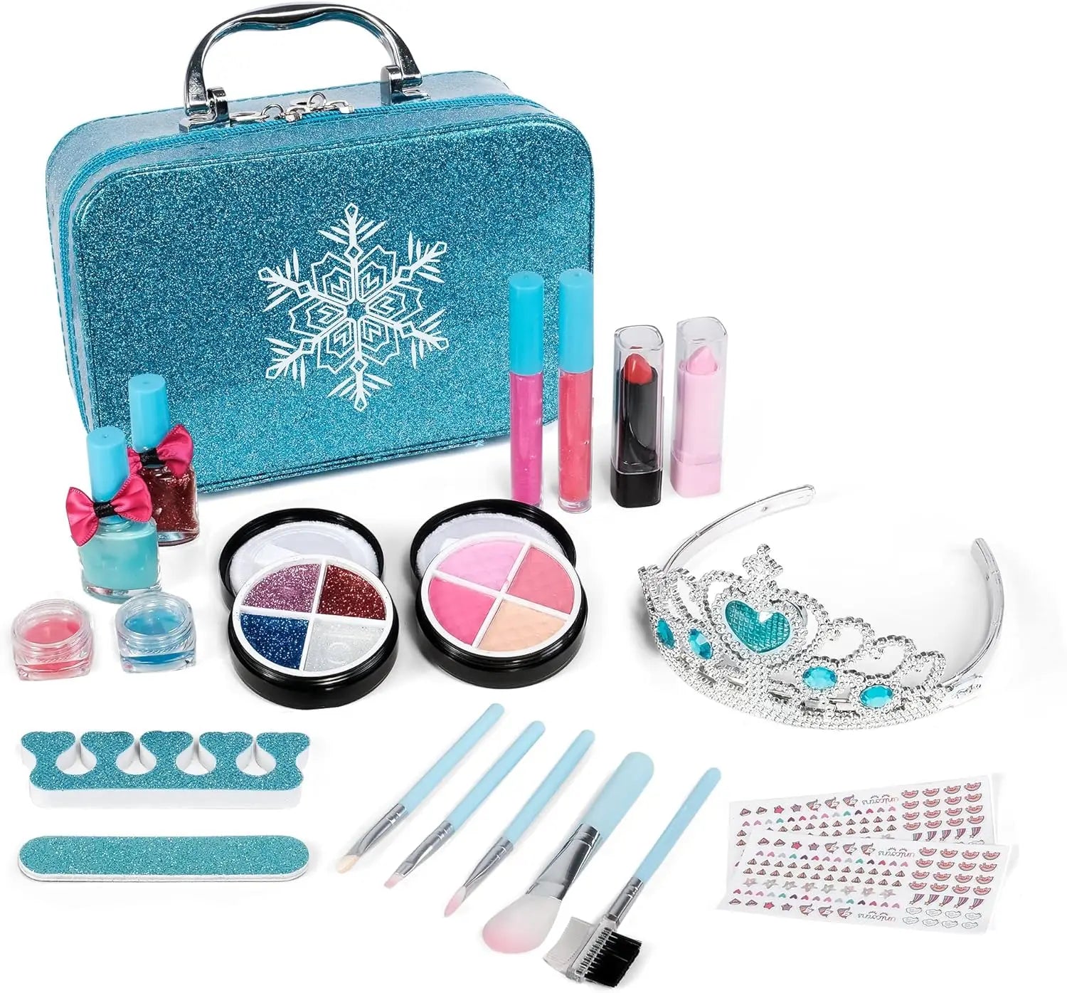 KTX-836627 Kids Real Washable Lip Gloss and Mini Nail Makeup Kit Set for Girls