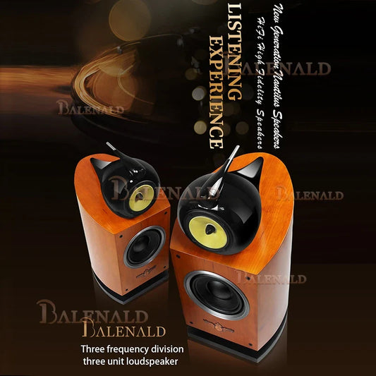 KTX-432531 Hi-Fi 8-Inch Three-Way Bookshelf Speaker with Nautilus Audio Design