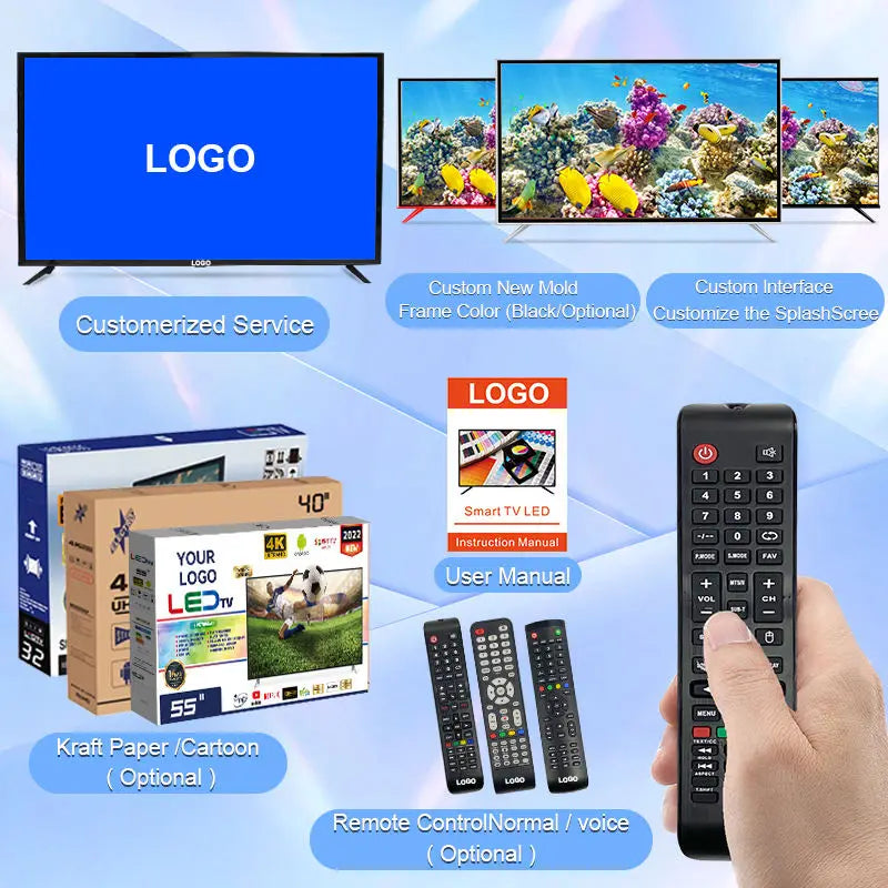KTX-549459 Frameless 4K UHD Smart LED TV - Available in 32, 40, 43, 49, 55 Inch Sizes