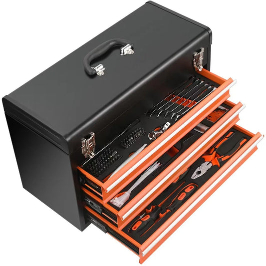 KTX-706067 90-Piece Hand Carry Tool Set with Sockets and Wrenches in Tool Box for Home and Garage Maintenance