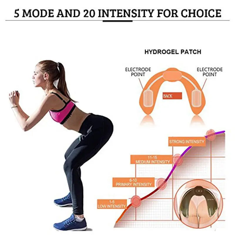 KTX-173715 Smart EMS Hip Trainer with Remote Control - 6 Modes for Buttocks Lifting and Body Contouring