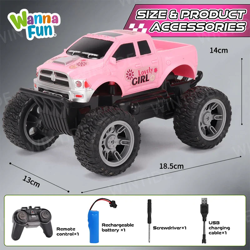 KTX-640019 1:20 Scale Off-Road Remote Control SUV with Headlights - 4 Channels, 4WD, Fast Racing Truck for Kids