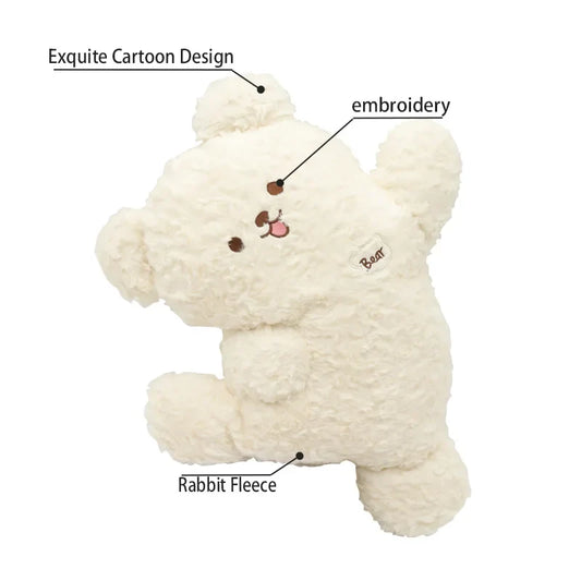 KTX-507731 Tsubomi Cartoon Bear Plush Toy Hugging Pillow - Unisex Stuffed Doll, 55cm Long Plush Filling