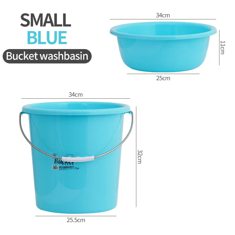 KTX-857939 Round PP Plastic Bucket with Lid for Bathroom and Washroom Use