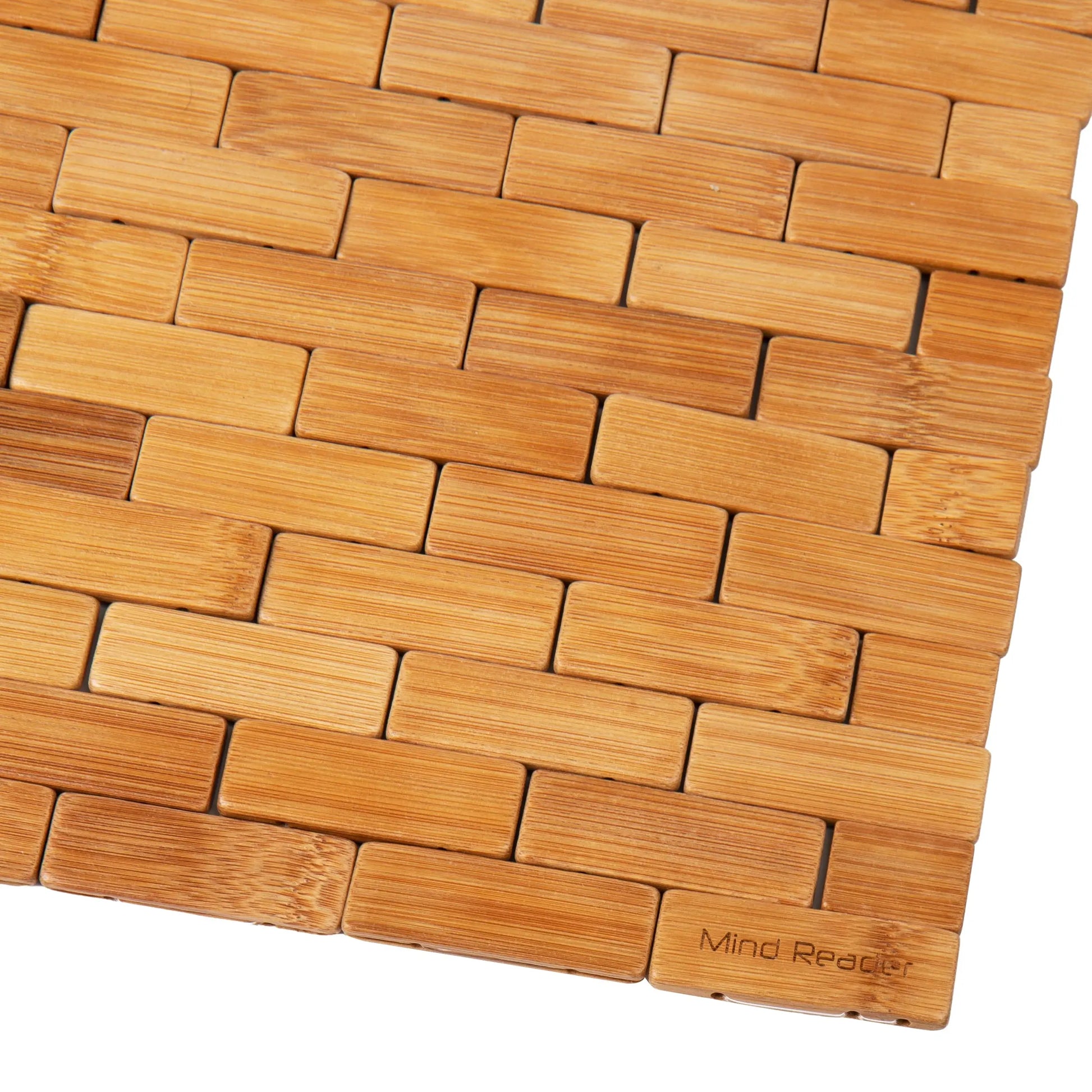 KTX-104275 Bamboo Rayon Shower and Bathtub Mat, Brown, 23.5"L x 16.5"W x 0.4"H