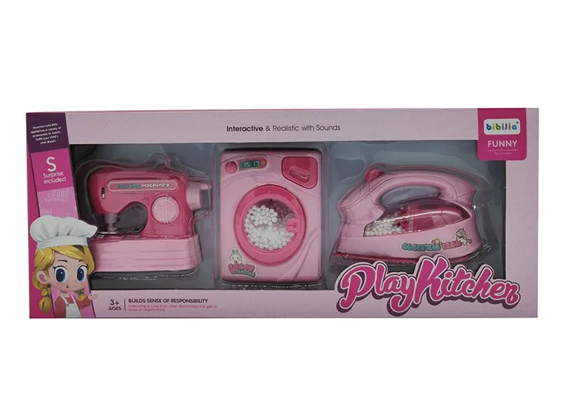 KTX-049043 Colorful Plastic Kitchen Play Set for Kids - Fun Household Appliances Toys