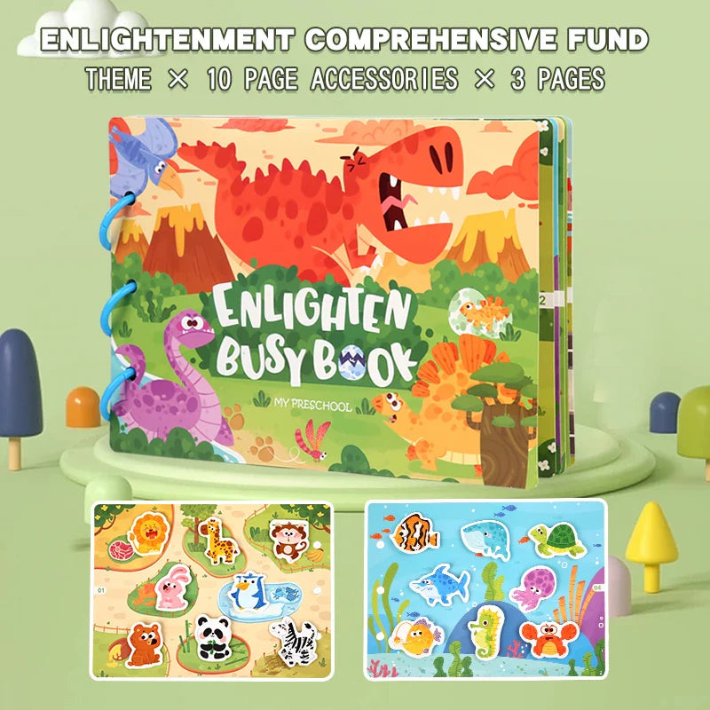 KTX-591059 Sensory Busy Book - Montessori Educational Toy for Early Learning in Toddlers and Preschoolers