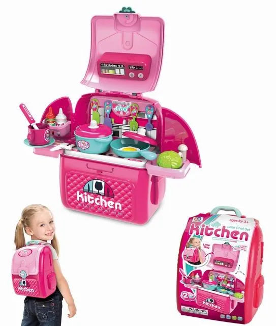 KTX-917971 Pink Kitchen Toy Set for Kids - Pretend Play Cooking Simulation for Ages 2 to 13 Years