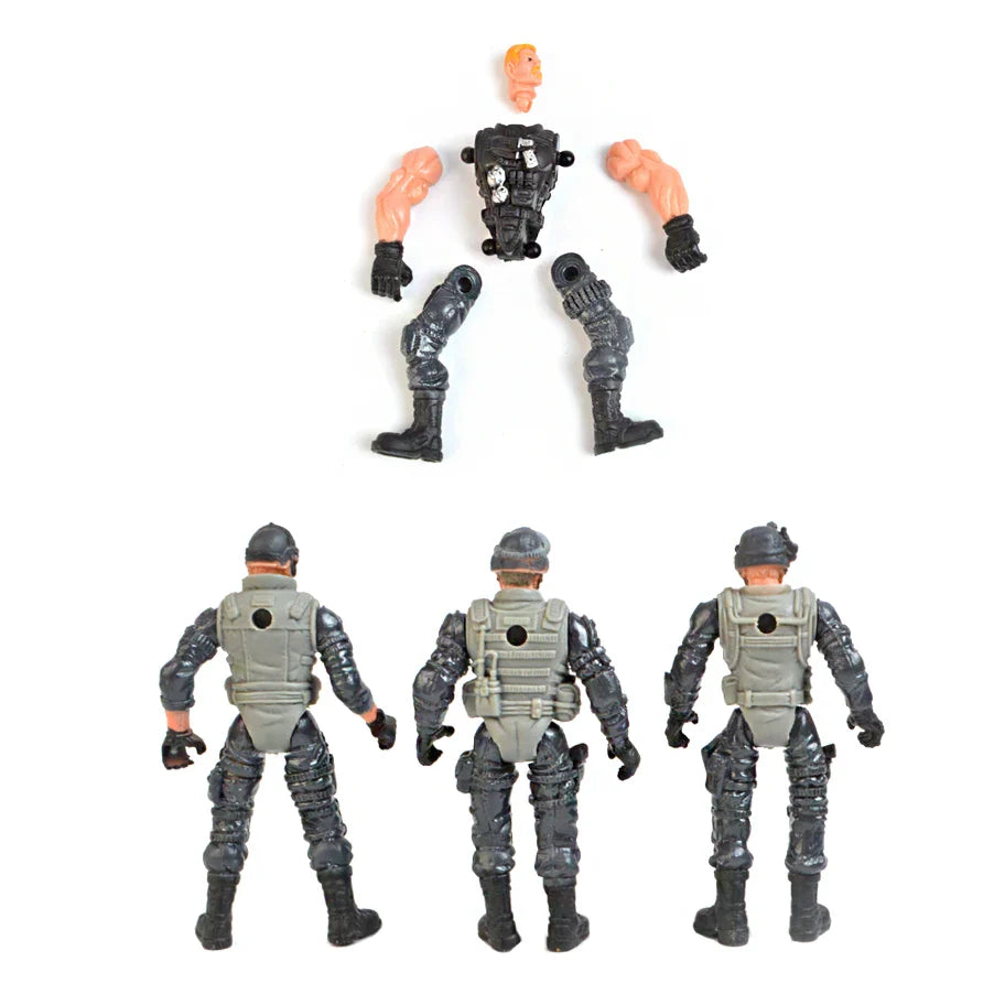 KTX-994323 Moveable Military Action Figure Set with Accessories