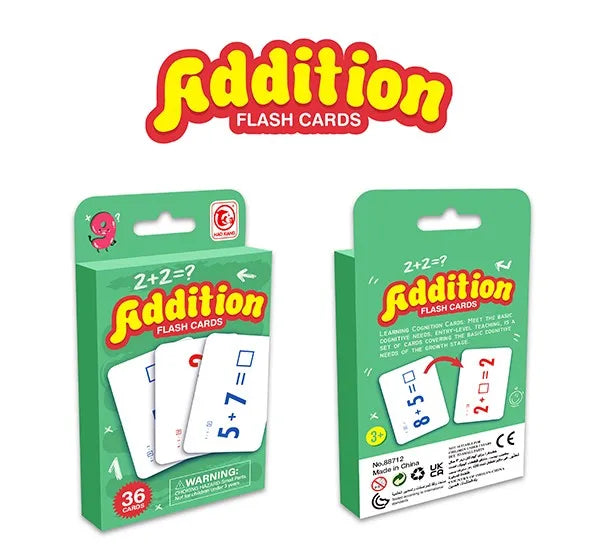 KTX-905619 Early Learning Math Educational Cards - 36 Piece Set for Kids