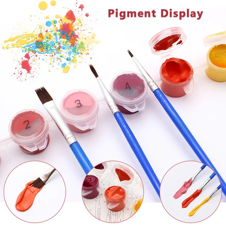 KTX-354067 Elegant Vase DIY Paint by Numbers Canvas Wall Art for Home Decoration