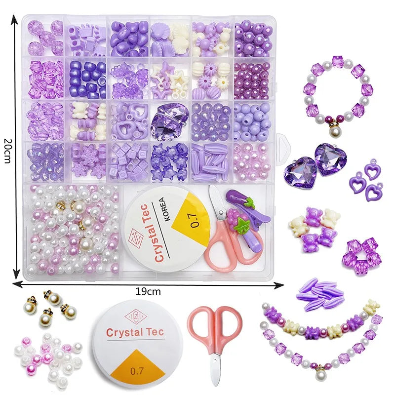 KTX-754131 DIY Jewelry Making Kit with Mixed Clay and Letter Beads for Creative Projects