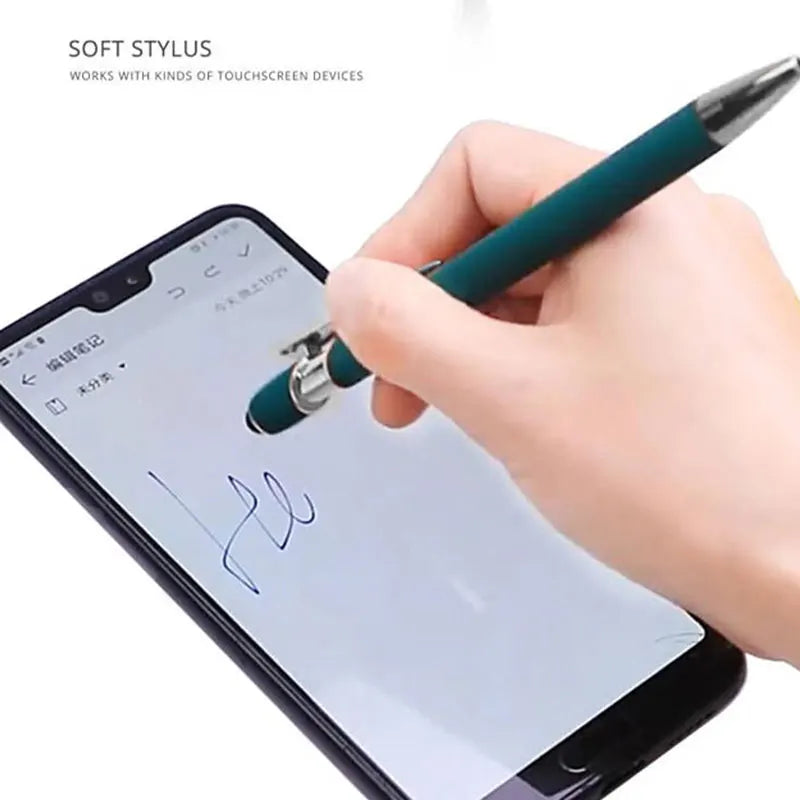 KTX-029395 Custom Multi-Coloured Metal Ballpoint Pen with Stylus for Office and School Use