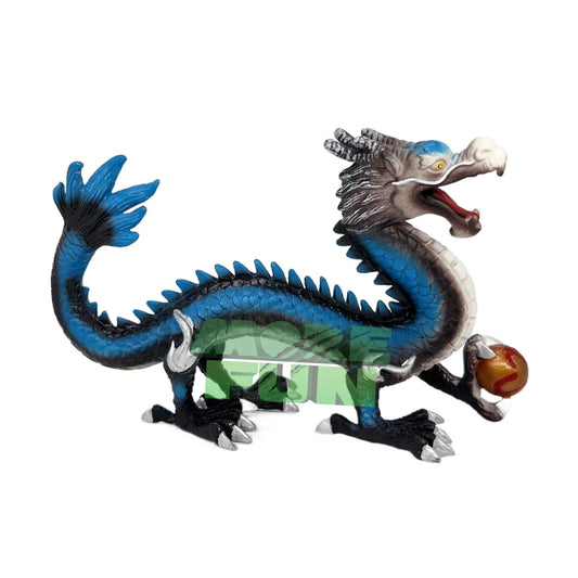 KTX-797715 Limited Edition Realistic Blue Chinese Dragon Action Figure - High Quality Plastic Toy