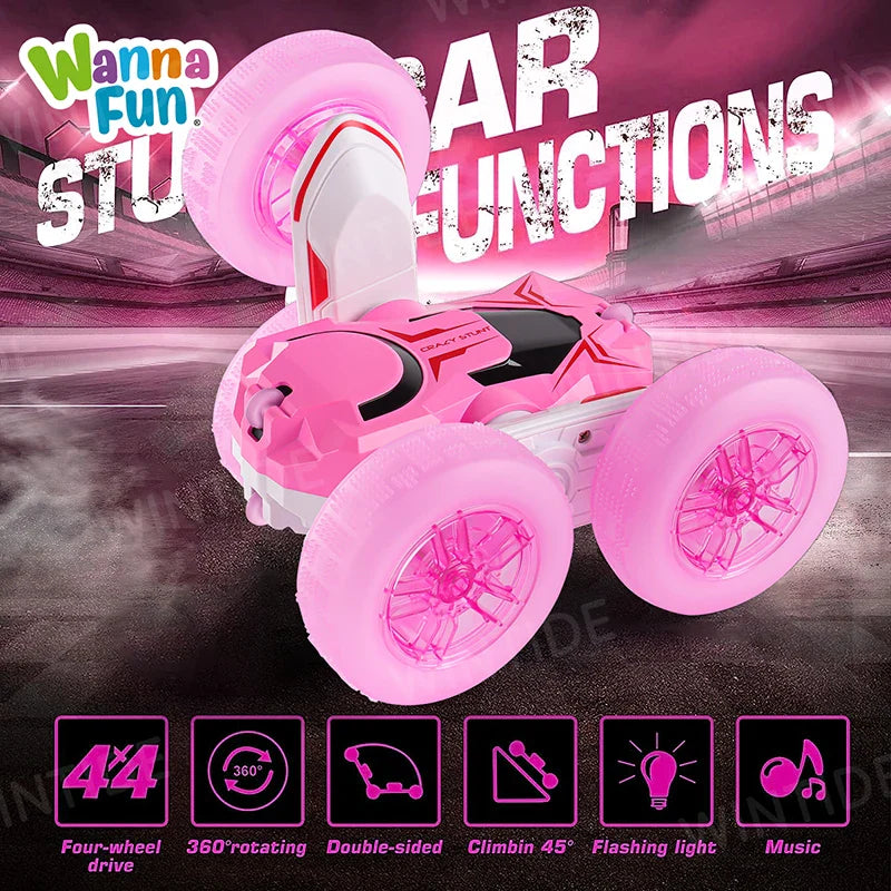 KTX-443411 360 Degree Rotating Remote Control Stunt Car - Off-Road RC Truck with USB Charger, Ready-to-Go