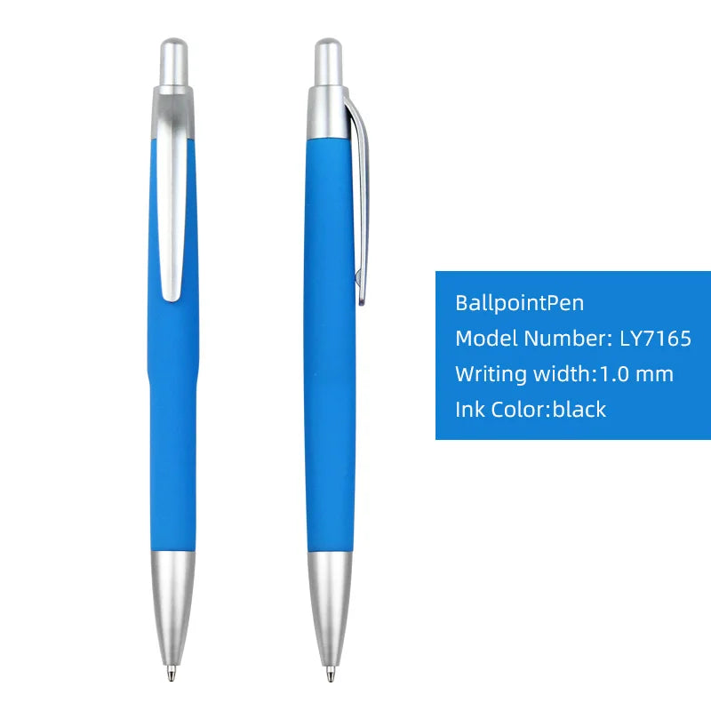 KTX-355923 Custom Plastic Ballpoint Pen with Logo Print - 1.0mm Black Ink, Lightweight Design