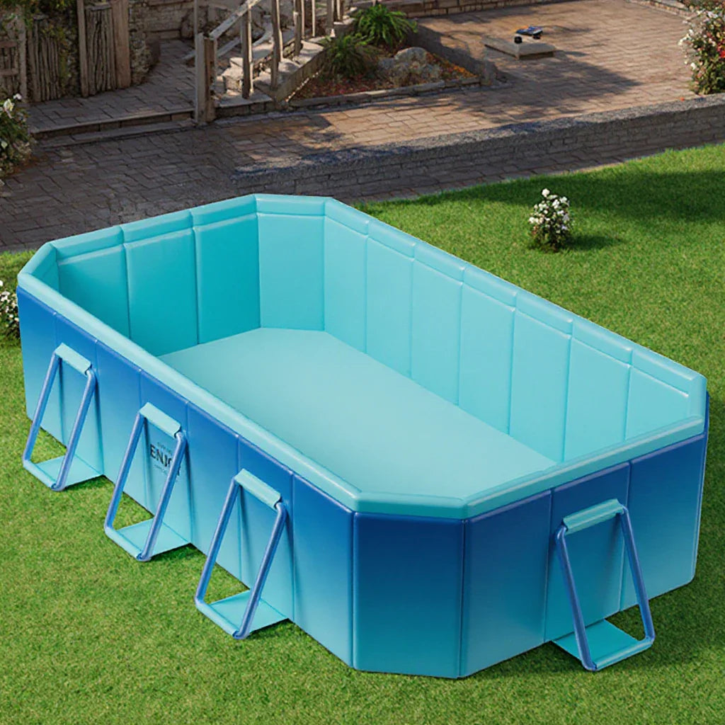 KTX-126291 Outdoor Folding Inflatable Swimming Pool for Kids and Adults - Durable PVC and PC Material