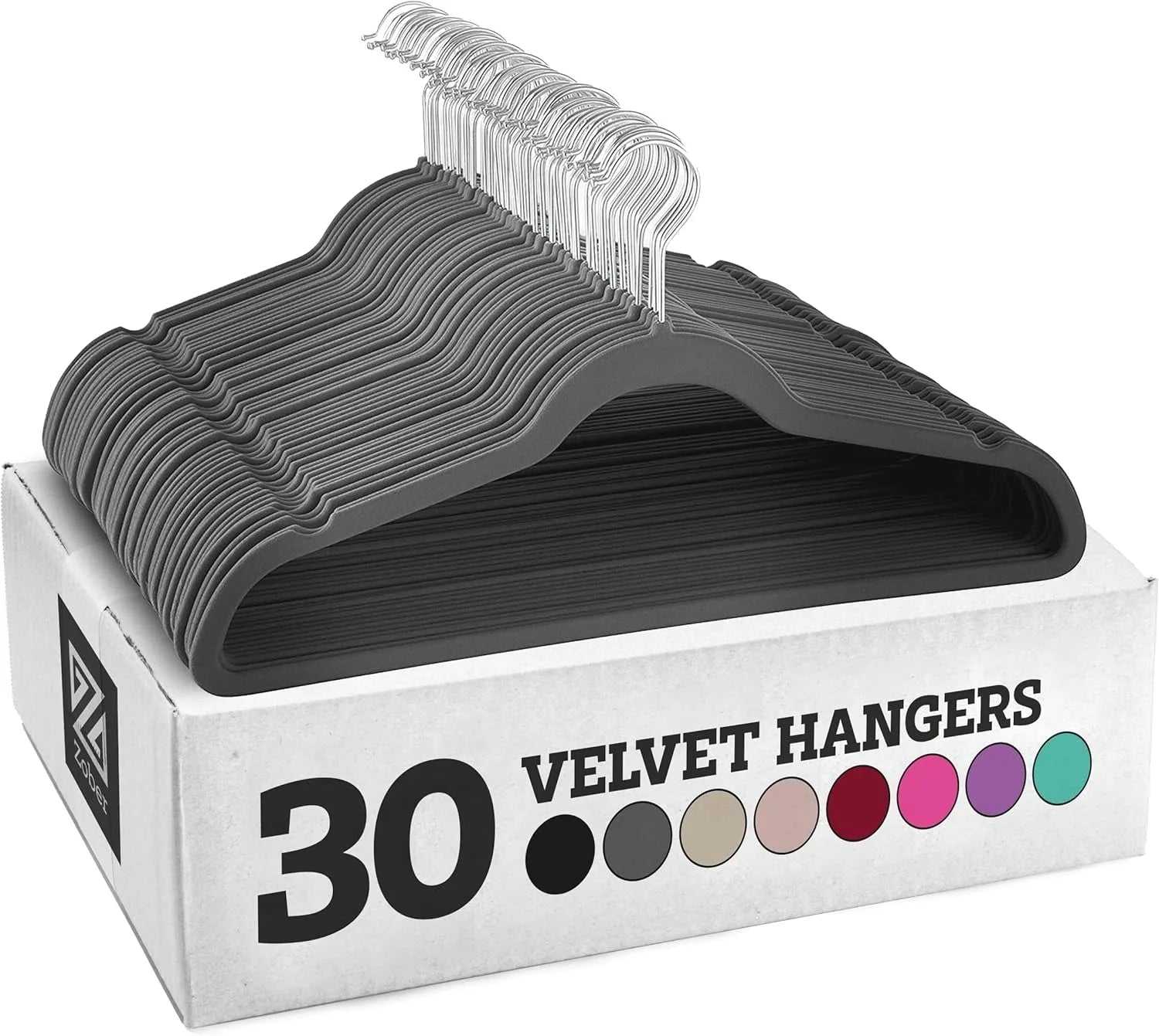 KTX-893331 Velvet Non-Slip Space-Saving Hangers for Clothing and Kitchen Organization