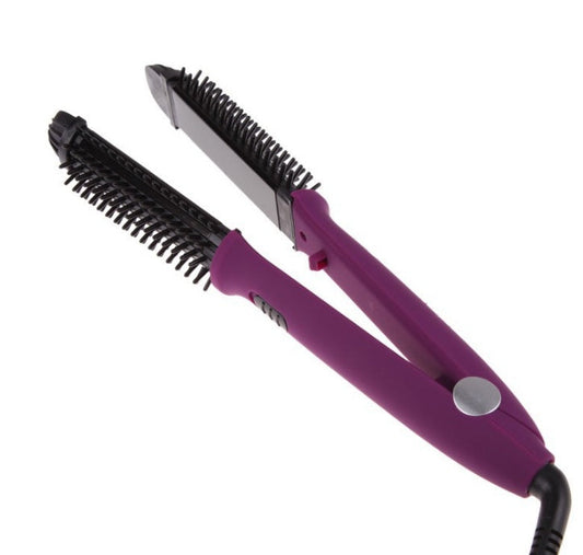 KTX-696403 4 in 1 Hair Curler and Straightener with Electric Coil Comb, 60W ABS, PP, PC, Aluminum, Nylon
