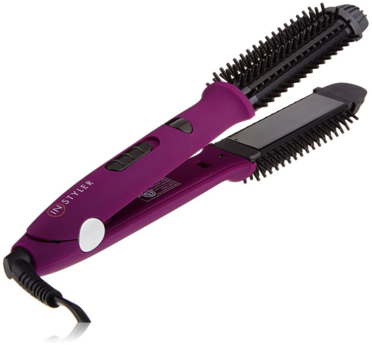 KTX-696403 4 in 1 Hair Curler and Straightener with Electric Coil Comb, 60W ABS, PP, PC, Aluminum, Nylon
