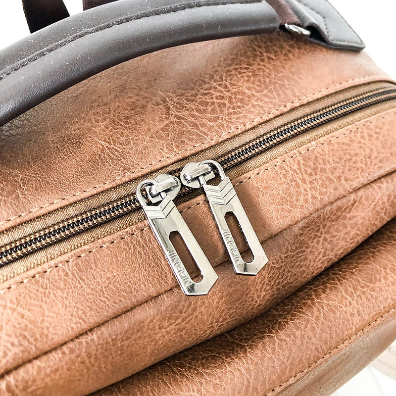 KTX-359315 Stylish Black Genuine Leather Business Backpack for Men