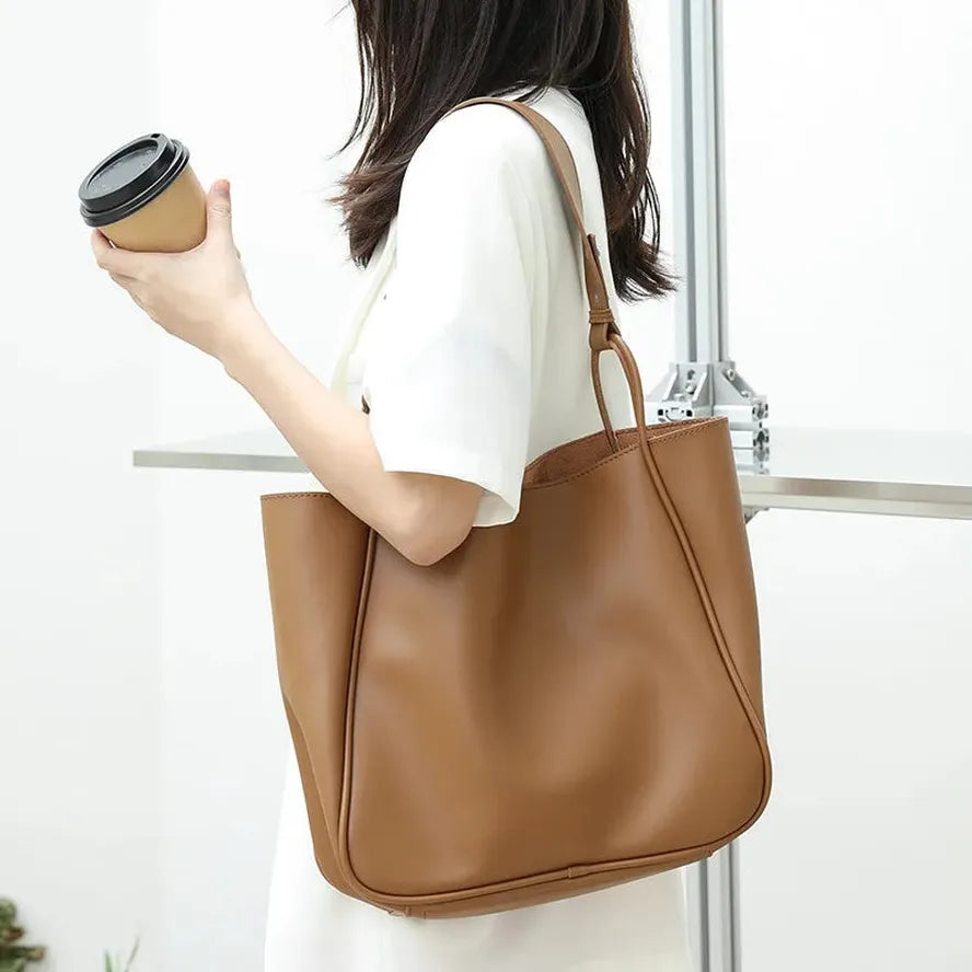 KTX-300371 Soft Leather One Shoulder Messenger Bag - Casual Retro Design in Various Colours