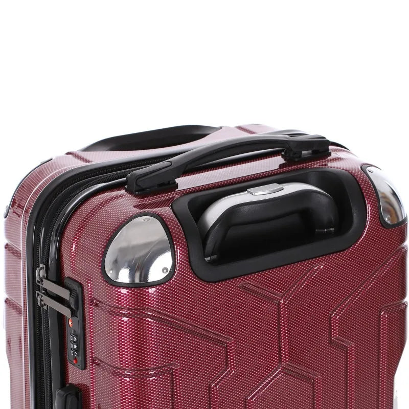 KTX-234003 3-Piece 20-Inch Trolley Case Set with 4-Wheel Design and Password Lock
