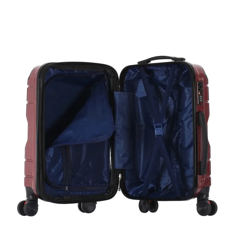 KTX-234003 3-Piece 20-Inch Trolley Case Set with 4-Wheel Design and Password Lock
