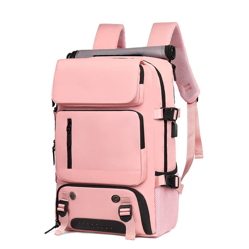 KTX-684691 Lightweight Waterproof Laptop Backpack with USB Charging and Dry Wet Separation Compartments